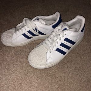 White and blue Adidas Sneakers